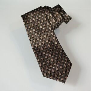 Salvatore Pellegrino Tie IL Pinttore Italiano Silk Necktie Silver Blue Geometric